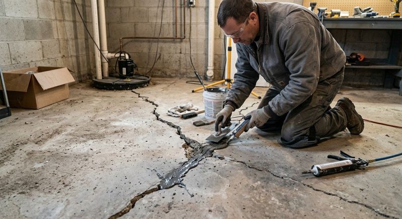 Cracked Basement Floor Repair in Venice, FL